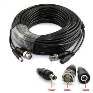 30Ft Power Cable for Security Camera w/ BNC & Power Connector